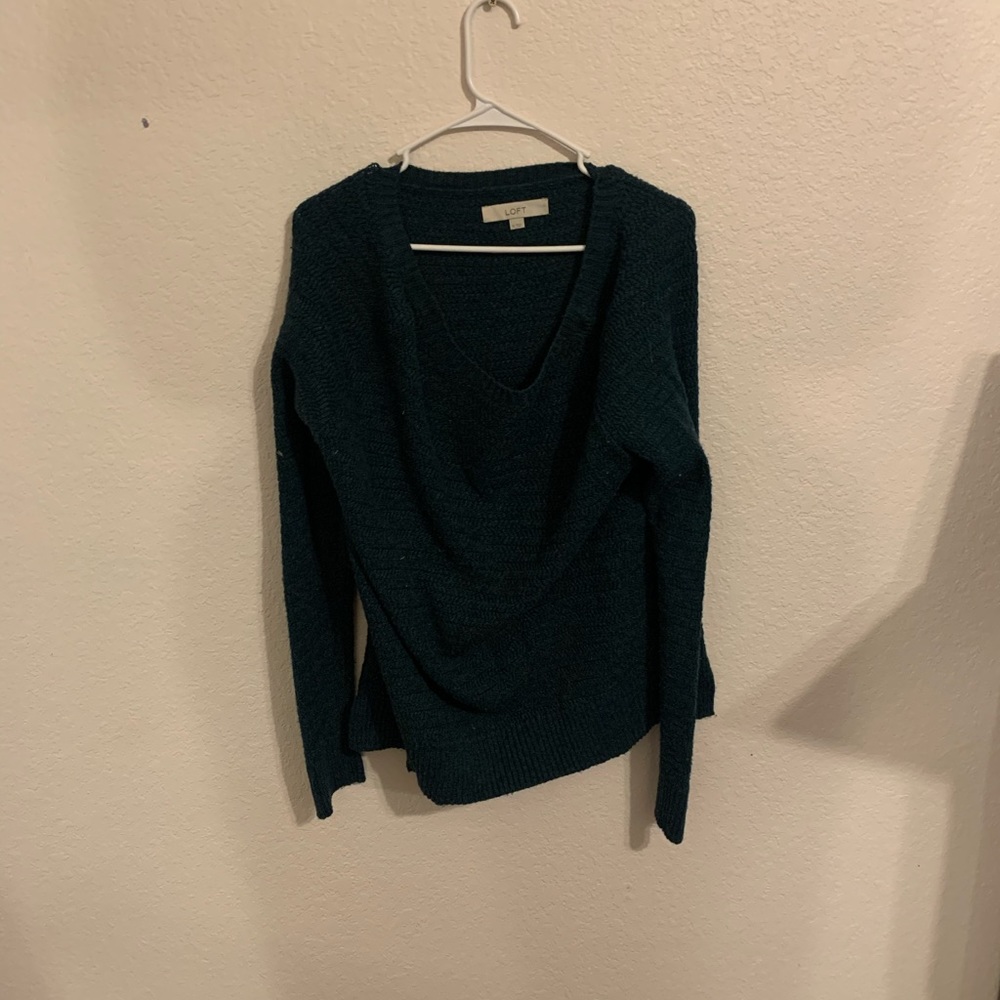 Green old navy sweater.